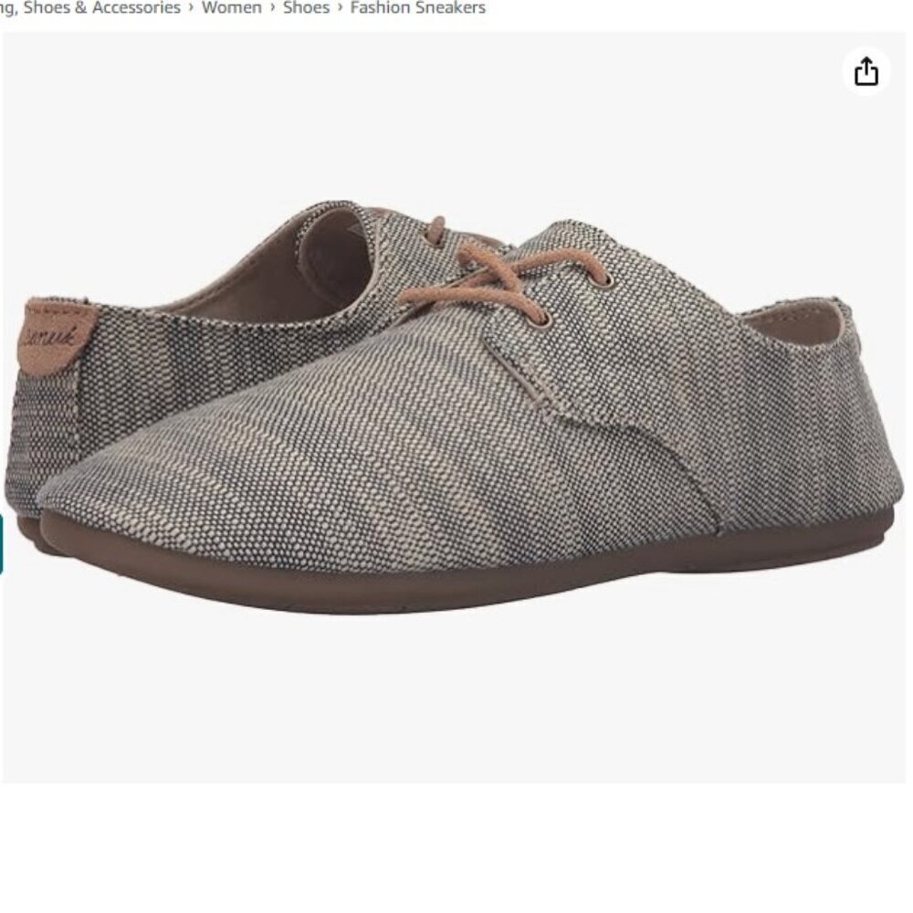 Sanuk Bianca TX Shoes - Slate Slub Size 7